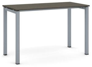 Stůl PRIMO SQUARE se šedostříbrnou podnoží 1200 x 600 x 750 mm, wenge