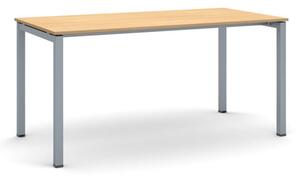 Stůl PRIMO SQUARE se šedostříbrnou podnoží 1600 x 800 x 750 mm, buk