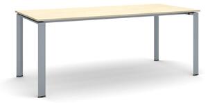 Jednací stůl INFINITY se šedostříbrnou podnoží 2000 x 900 x 750 mm, třešeň