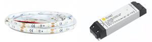 ELMET LED pásek 3528/60 SMD 9,6W/m 12V IP65 zelená 5m + LED zdroj 0-60W 12V