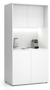 Kuchyňka NIKA se dřezem a baterií 1000 x 600 x 2000 mm, bílá, levé