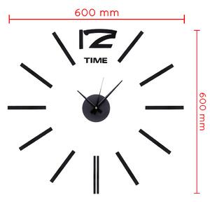 MPM Černé nalepovací nástěnné hodiny MPM E01.3510.90