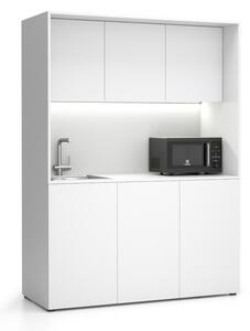 Kuchyňka NIKA se dřezem a baterií 1481 x 600 x 2000 mm, bílá, levé