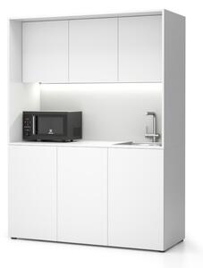 Kuchyňka NIKA se dřezem a baterií 1481 x 600 x 2000 mm, bílá, pravé