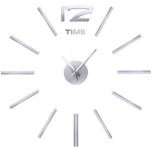 MPM Stříbrné nalepovací nástěnné hodiny MPM E01.3659
