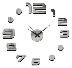 MPM Stříbrné lesklé nalepovací hodiny E01.3776.70