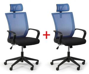 Kancelářská židle Basic 1+1 ZDARMA, modrá
