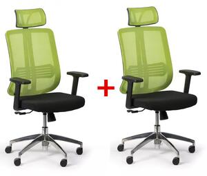 Kancelářská židle Cross 1+1 ZDARMA, zelená