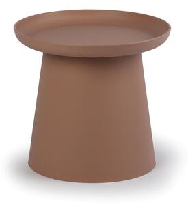 Plastový kávový stolek FUNGO průměr 500 mm, cihlový