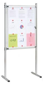 Vnitřní vitrína na stojanu, 720 x 980 mm, magnetická, jednostranná