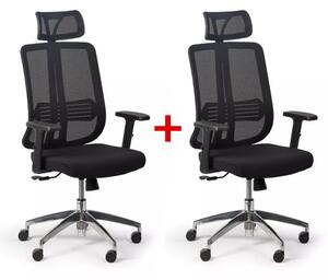 Kancelářská židle Cross 1+1 ZDARMA, černá