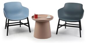 Plastový kávový stolek FUNGO, průměr 500 mm, okrový