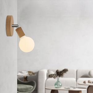 Dřevěná nástěnná lampička s kloubem Fermaluce Wood Globe E27 Barva: černá