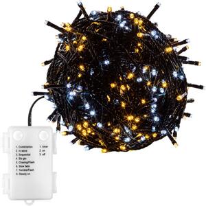 VOLTRONIC® 67683 Vánoční řetěz 10 m, 100 LED, teple/studeně bílý, na baterie