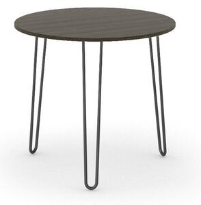 Kulatý jídelní stůl SPIDER, průměr 800 mm, černá podnož, deska wenge