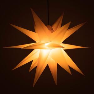 Nexos 67068 Vánoční dekorace - hvězda s časovačem 1 LED, 55 cm, žlutá