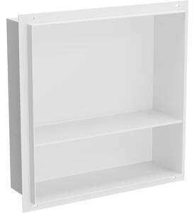 Mexen X-Wall-NR, polička na zapuštění pod obklad bez límce 30 x 30 cm, bílá, 1921303010S