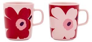 Set hrnků Oiva Unikko 0,25l, 2ks / růžovo-červené