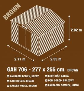 G21 GAH 706 Zahradní domek - 277 x 255 cm, hnědý