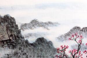 Obraz tradiční čínská malba krajiny