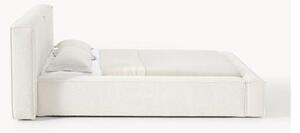 Čalouněná bouclé postel s úložným prostorem Lennon
