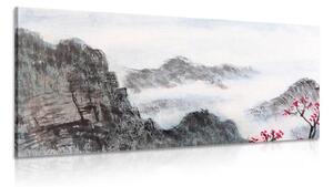 Obraz čínská krajina v mlze
