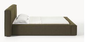 Čalouněná bouclé postel s úložným prostorem Lennon