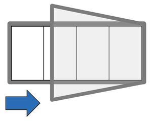 Venkovní vitrína magnetická, jednokřídlá, 950 x 400 mm