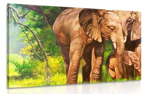 Obraz sloní rodinka