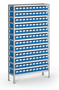 Regál s plastovými boxy ShelfBox, 2000 x 1000 x 300 mm, 120x box A