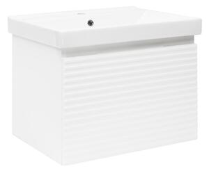 Koupelnová skříňka s umyvadlem Naturel Savona 58x43x44,8 cm bílá lesk