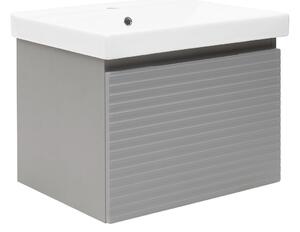 Koupelnová skříňka s umyvadlem Naturel Savona 58x43x44,8 cm šedá mat