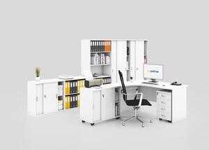 Kancelářský regál MIRELLI A+, 800 x 400 x 800 mm, bílá