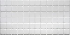 Obkladové panely 3D PVC TP10009958, cena za kus, rozměr 960 x 480 mm, mozaika bílá velká, GRACE
