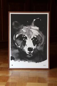 Teemu Järvi Plakát s motivem medvěda Mysterious bear 50x70