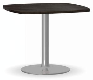 Konferenční stolek ZEUS II, 660x660 mm, chromovaná podnož, deska wenge