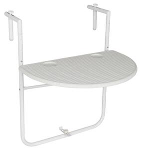 Garthen Závěsný sklopný stolek ratanového vzhledu - bílý