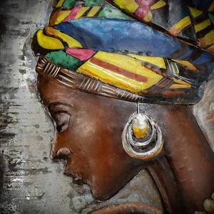 Kovový 3D obraz AFRIČANKA