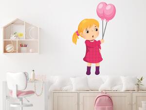 Dívka s balónky arch 32 x 45 cm