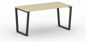 Kancelářský stůl PRIMO IMPRESS, černá podnož, 1600 x 800 mm, bříza