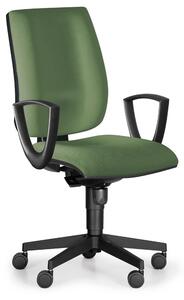 Kancelářská židle FIGO s područkami, synchronní mechanika, zelená