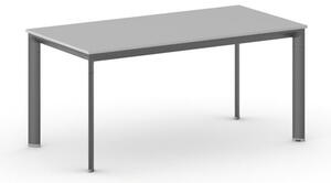 Kancelářský stůl PRIMO INVITATION, černá podnož, 1600 x 800 mm, šedá