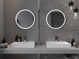 Mexen Gobi podsvícené koupelnové zrcadlo 60 x 60 cm, LED 6000K, ventilátor