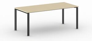 Jednací stůl INFINITY s černou podnoží 2000 x 900 x 750 mm, bříza