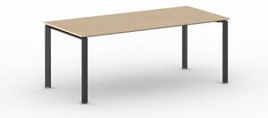 Jednací stůl INFINITY s černou podnoží 2000 x 900 x 750 mm, buk