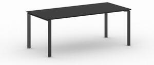 Jednací stůl INFINITY s černou podnoží 2000 x 900 x 750 mm, grafit