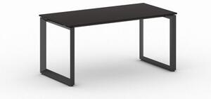 Kancelářský stůl PRIMO INSPIRE, černá podnož, 1600 x 800 mm, wenge