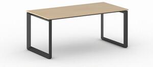 Kancelářský stůl PRIMO INSPIRE, černá podnož, 1800 x 900 mm, bílá