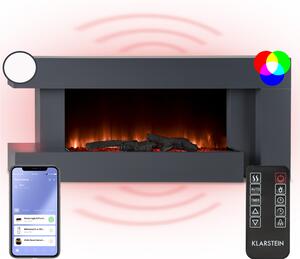 Klarstein Studio Light & Fire 2 Smart, elektrický krb, 1000/2000 W, MDF, WiFi Control