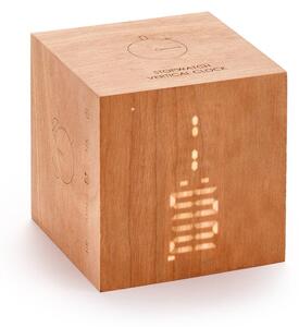Budík z třešňového dřeva Gingko Cube Plus